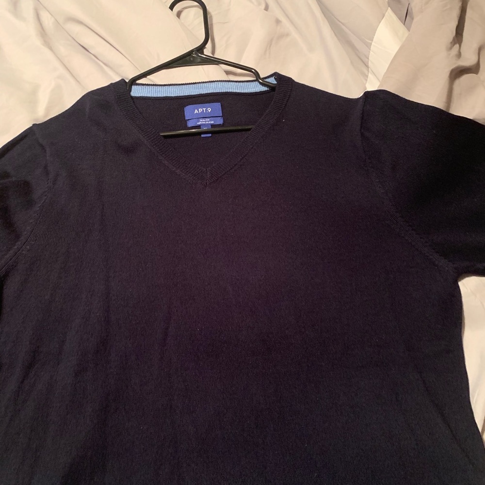 Apt 9 slim fit sweater in navy